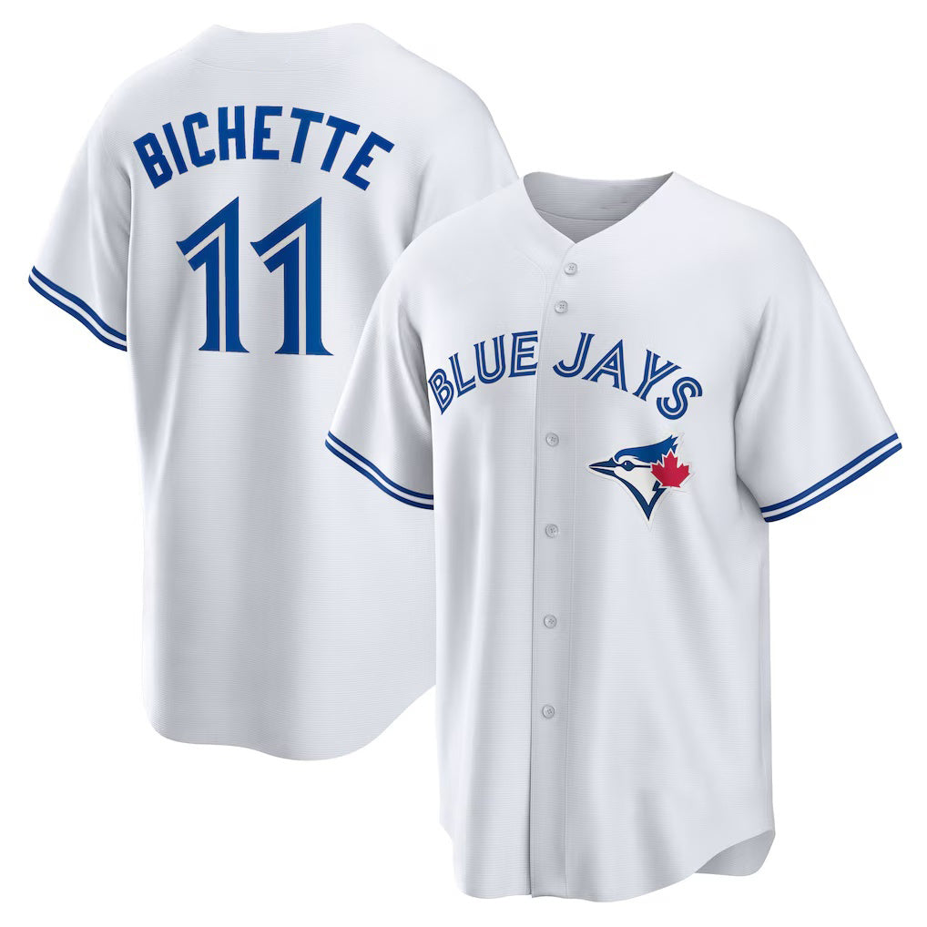 TB.Jays #11 Bo Bichette White Replica Player Jersey
