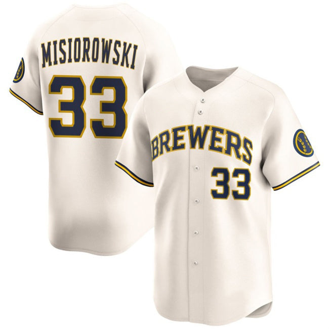 M.Brewers #32 Jacob Misiorowski Cream 2025 Limited Stitched Jersey