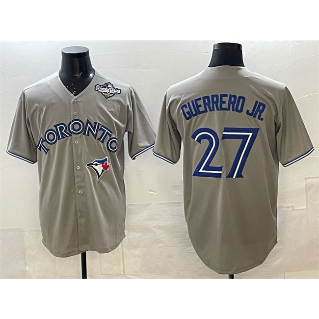 TB.Jays #27 Vladimir Guerrero Jr. Gray 2025 World Series Cool Base Stitched  Jersey