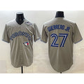 TB.Jays #27 Vladimir Guerrero Jr. Gray 2025 World Series Cool Base Stitched  Jersey