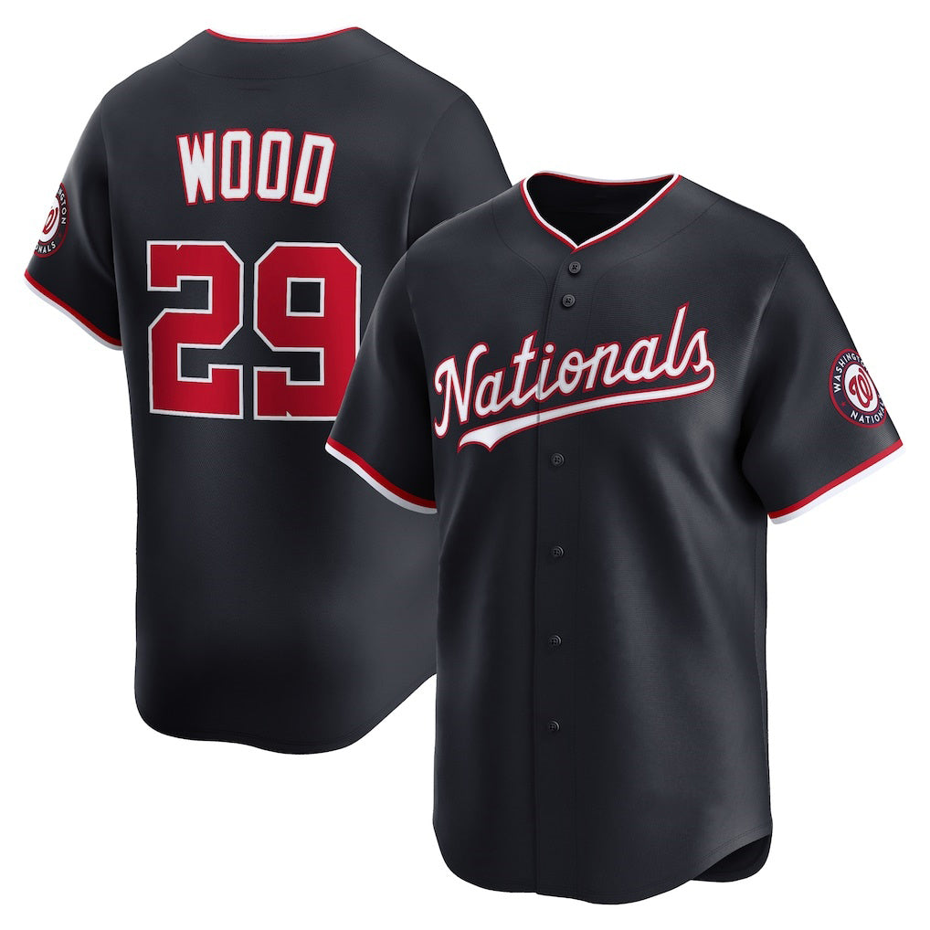 W.Nationals #29 James Wood Navy Alternate Limited Player Jersey