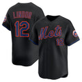 NY.Mets #12 Francisco Lindor Black Alternate Limited Jersey