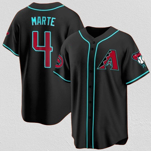A.Diamondback #4 Ketel Marte Black 2024 Cool Base Stitched Jersey