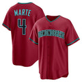 A.Diamondback #4 Ketel Marte Red Alternate 2 Replica Jersey