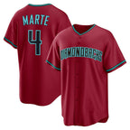 A.Diamondback #4 Ketel Marte Red Alternate 2 Replica Jersey