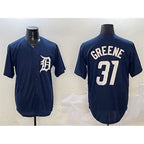 D.Tigers #31 Riley Greene Navy Cool Base Stitched Jersey