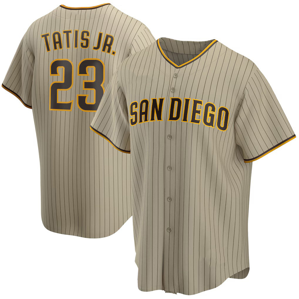 SD.Padres #23 Fernando Tatis Jr. Tan Alternate Replica Player Jersey