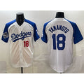 LA.Dodgers #18 Yoshinobu Yamamoto White Royal 2025 World Series Champions Patch Limited Stitched Jersey