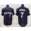 P.Phillies #7 Trea Turner Black Gothic Vapor Limited Stitched Jersey