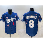 LA.Dodgers #8 Enrique Hernandez Royal 2025 Tokyo Series Limited Stitched Jersey
