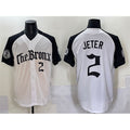 NY.Yankees #2 Derek Jeter White Black 'Gothic Legacy Edition' Vapor Premier Limited Stitched  Jersey
