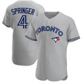 TB.Jays #4 George Springer Gray Flex Base Stitched Jersey