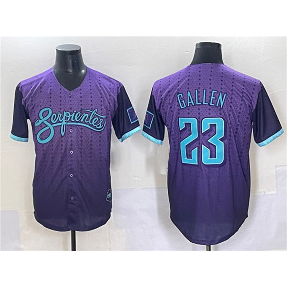 A.Diamondbacks #23 Zac Gallen Purple 2025 City Connect Limited Stitched Jersey