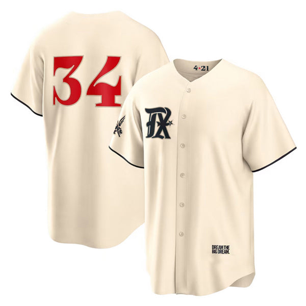 T.Rangers #34 Nolan Ryan Cream 2023 City Connect Cool Base Stitched Jersey