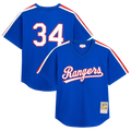 T.Rangers #34 Nolan Ryan Mitchell & Ness Royal Big & Tall Cooperstown Mesh Batting Practice Jersey