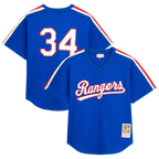 T.Rangers #34 Nolan Ryan Mitchell & Ness Royal Big & Tall Cooperstown Mesh Batting Practice Jersey