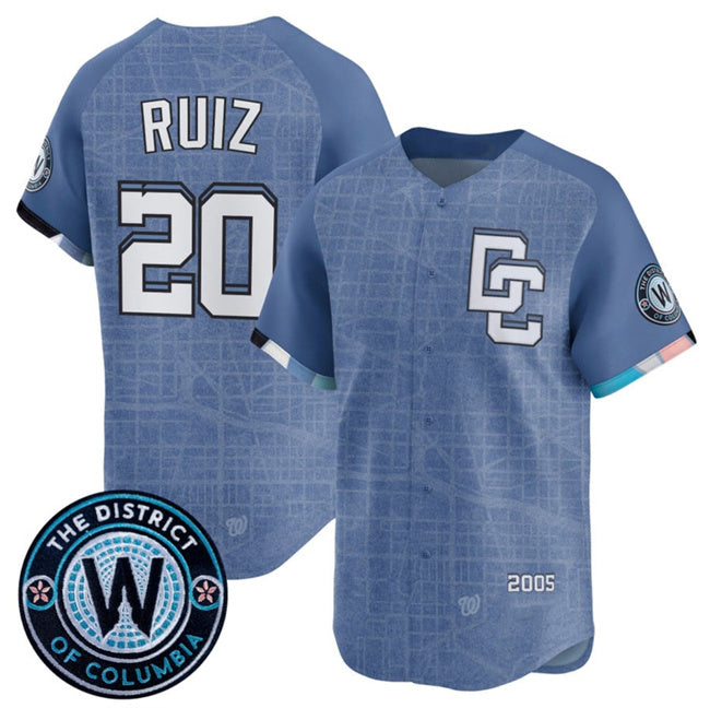 W.Nationals #20 Keibert Ruiz Blue 2025 City Connect Limited Stitched Jersey