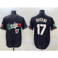 LA.Dodgers #17 Shohei Ohtani Black Mexico Flag Limited Stitched Jersey