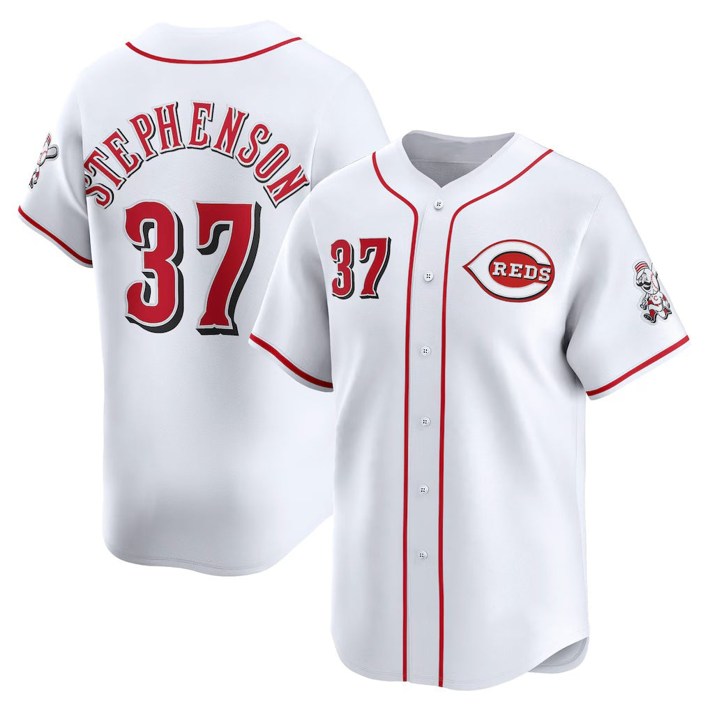 C.Reds #37 Tyler Stephenson White Home Limited Player Jersey