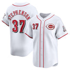 C.Reds #37 Tyler Stephenson White Home Limited Player Jersey