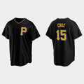 P.Pirates #15 Oneil Cruz Black Alternate Team Logo Cool Base Jersey