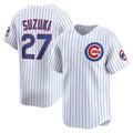 C.Cubs #27 Seiya Suzuki White Home Limited Player Jersey