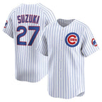 C.Cubs #27 Seiya Suzuki White Home Limited Player Jersey