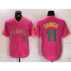 SD.Padres #11 Yu Darvish Pink Player Number Fashion Jersey