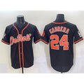 D.Tigers #24 Miguel Cabrera Black With Patch Cool Base Stitched Jersey