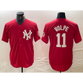 NY.Yankees #11 Anthony Volpe Red Fashion Cool Base Jersey