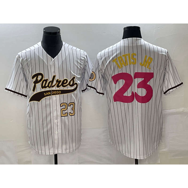SD.Padres #23 Fernando Tatis Jr. Number White NEW 2023 City Connect Cool Base Stitched Jersey