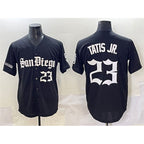 SD.Padres #23 Fernando Tatis Jr. Black Gothic Edition Vapor Limited Stitched Jersey