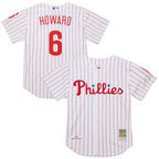 P.Phillies #6 Ryan Howard Mitchell & Ness White Cooperstown Collection Authentic Jersey