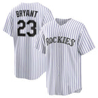 C.Rockies #23 Kris Bryant White-Purple Replica Player Jersey