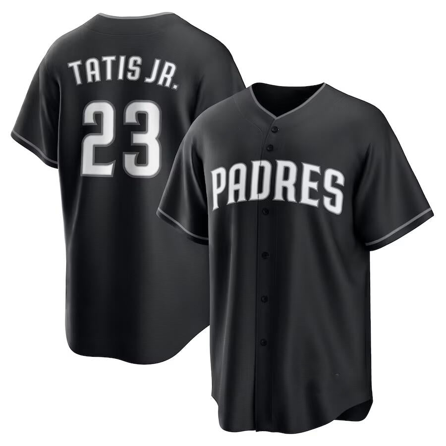 SD.Padres #23 Fernando Tatis Jr. Black Limited Stitched Jersey