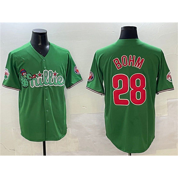P.Phillies #28 Alec Bohm Green Phanatic Limited Stitched Jersey