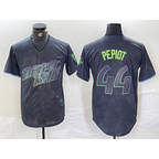 TB.Rays #44 Ryan Pepiot Charcoal 2024 City Connect Limited Cool Base Jersey