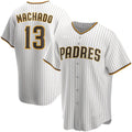 SD.Padres #13 Manny Machado White Home Replica Player Jersey