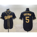 LA.Dodgers #5 Freddie Freeman Black Gold 2024 World Series Champions Limited Stitched Jersey