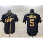 LA.Dodgers #5 Freddie Freeman Black Gold 2024 World Series Champions Limited Stitched Jersey