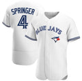 TB.Jays #4 George Springer White Flex Base Stitched Jersey