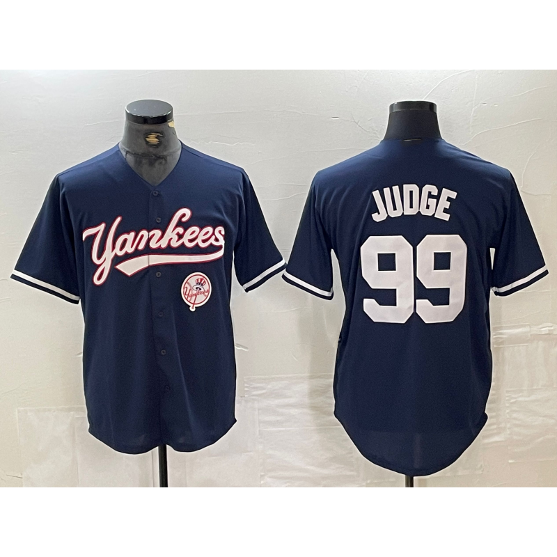 NY.Yankees #99 Aaron Judge Navy With Patch Cool Base Stitched  Jersey