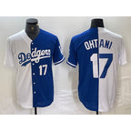 LA.Dodgers #17 Shohei Ohtani Number White Blue Two Tone 3 Stitched Jersey