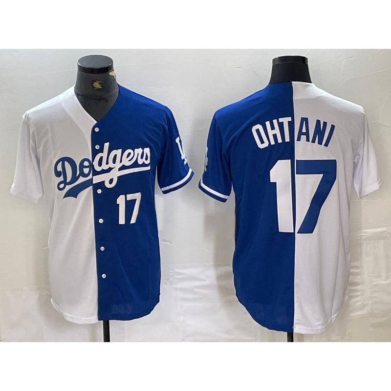 LA.Dodgers #17 Shohei Ohtani Number White Blue Two Tone 3 Stitched Jersey