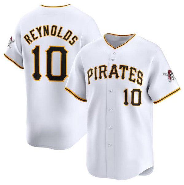 P.Pirates #10 Bryan Reynolds White Home Limited Stitched Jersey