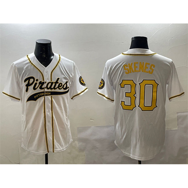P.Pirates #30 Paul Skenes White Cool Base Stitched Jersey
