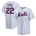 NY.Mets #22 Juan Soto White Home Replica Player Jersey