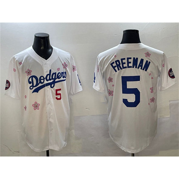 LA.Dodgers #5 Freddie Freeman White 2025 Tokyo Series Limited Stitched Jersey