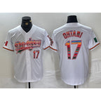 LA.Dodgers #17 Shohei Ohtani White Mexico Cool Base Stitched Jersey