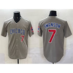 C.Cubs #7 Dansby Swanson Gray Limited Stitched Jersey